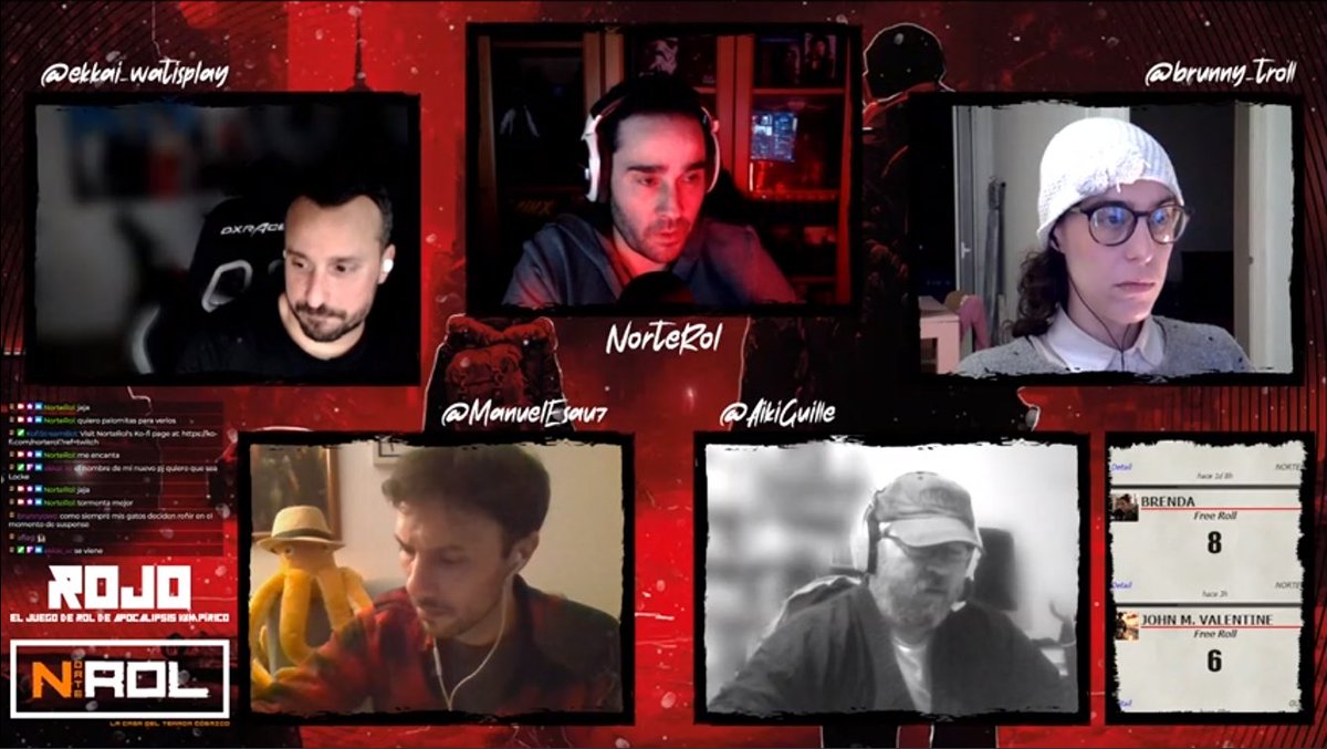 🎲 AikiGuille 🎲 (@aikiguille) on Twitter photo Tensa sesión la de ayer noche jugando #Rojo con <a href="/Nacho_Rolero/">NorteRol 🎃😈👹</a> <a href="/brunny_troll/">Brunnihild Beast</a> <a href="/ekkai_watisplay/">Ekkai</a> y <a href="/ManuelEsau7/">Eisen</a>. Se masca la tragedia en la pequeña isla King George de N.Y, donde nuestros personajes están alojados en el Walton Manor. Muchas gracias a la mesa por tremenda partida! 🫶 Tensa sesión la de ayer noche jugando #Rojo con <a href="/Nacho_Rolero/">NorteRol 🎃😈👹</a> <a href="/brunny_troll/">Brunnihild Beast</a> <a href="/ekkai_watisplay/">Ekkai</a> y <a href="/ManuelEsau7/">Eisen</a>. Se masca la tragedia en la pequeña isla King George de N.Y, donde nuestros personajes están alojados en el Walton Manor. Muchas gracias a la mesa por tremenda partida! 🫶