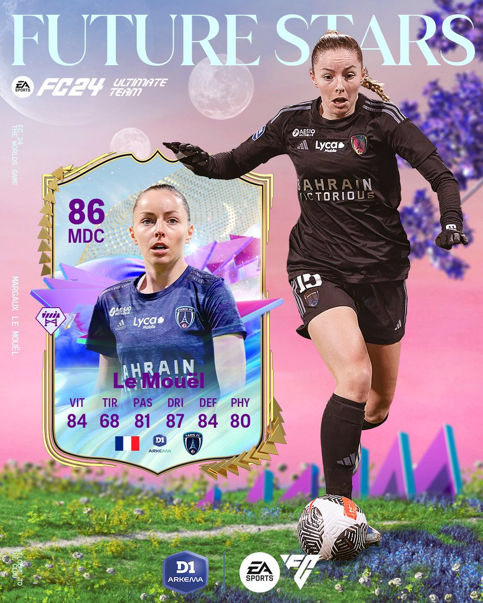 Le futur commence aujourd’hui !
 
Margaux Le Mouël Future Stars, disponible maintenant sur #FC24 Ultimate Team 🌟
 
<a href="/EASPORTSFCFR/">EA SPORTS FC France</a>