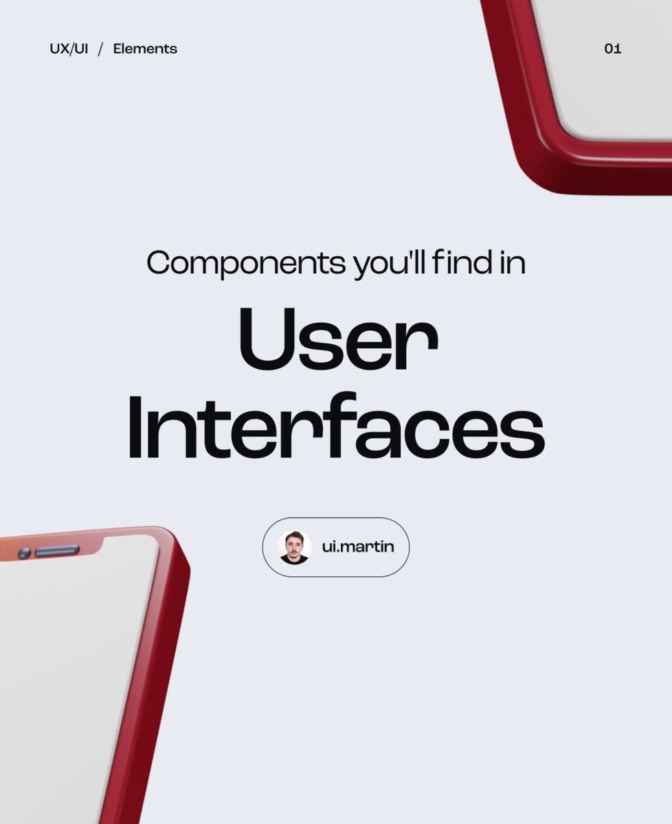 Nelsonyolemi1's tweet image. UI/UX Designer, take a look at this article: Components you&apos;ll find in
User Interfaces. It will be useful to you in one way or another.

Credit: @uxuimartin 

Retweet For Others ❤️