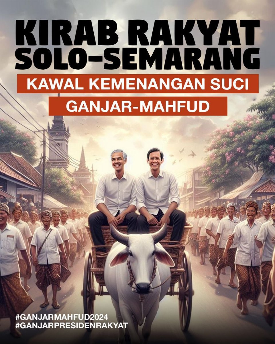 Kampanye Akbar di Solo Disemarakkan Kirab Budaya, Ganjar-Mahfud Naik Gerobak Sapi Kawal kemenangan suci ganjar mahfud🤟 @ganjarpranowo @mohmahfudmd #GanjarMahfudM3nang #GanjarMahfud2024 #GPMMD3