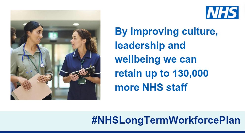 Making the NHS People Promise a reality for all will mean many thousands of #OurNHSPeople will choose to stay in the NHS over the coming 15 years #NHSLongTermWorkforcePlan: orlo.uk/Jh3Cs