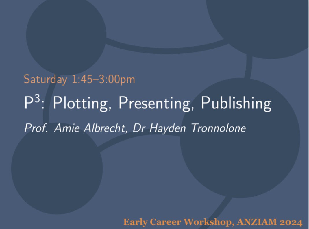 Great to kick off #anziam2024 with the Early Career Workshop, and such fun to co-present with the funny and insightful Hayden. We enjoyed ourselves and learned a few things along the way. Hope the participants did too!