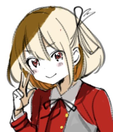 nishikigi chisato lycoris uniform 1girl blonde hair grey dress red dress two-tone dress dress  illustration images