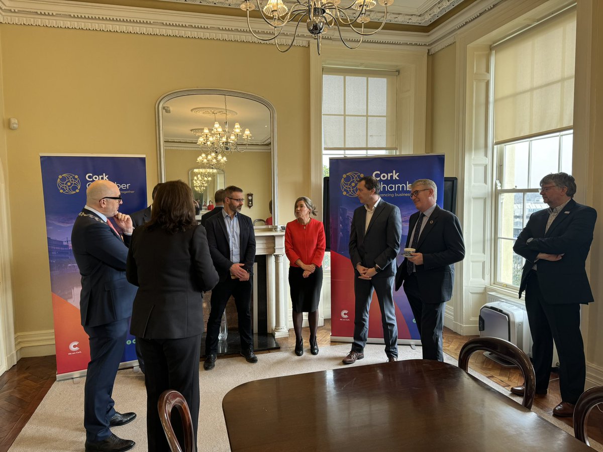 I was delighted to visit @CorkChamber during my visit to Cork and meet with Vice President @rhcork, CEO Conor Healy, and dynamic business leaders of 🇺🇸 and 🇮🇪 companies in the Cork region. Excited about future collaborations including welcoming members to #SelectUSASummit in…