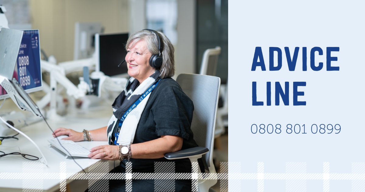 Our Advice Line service offers free, confidential advice to help you understand and manage your condition and live life to the full. 🥰 You can contact our Advice Line by calling freephone 0808 801 0899 or emailing adviceline@chss.org.uk