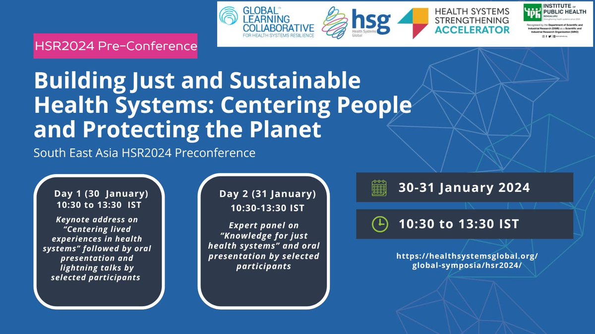 AnantBhan's tweet photo. Looking forward to speaking in the @H_S_Global South-East Asia #HSR2024 Pre-Conference happening on 30 and 31 January 2024. 
I will speak on Centering Lived Experience in #HealthSystems https://t.co/rm9Nbe35uc