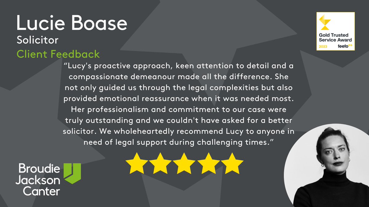 Congratulations Lucie Boase on this piece of wonderful client feedback! ⭐⭐⭐⭐⭐ Find out more about how Lucie can help you here: bit.ly/3TNmV4j #broudiejacksoncanter #liverpoollawfirm #Testimonial #ClientFeedback #MAPD