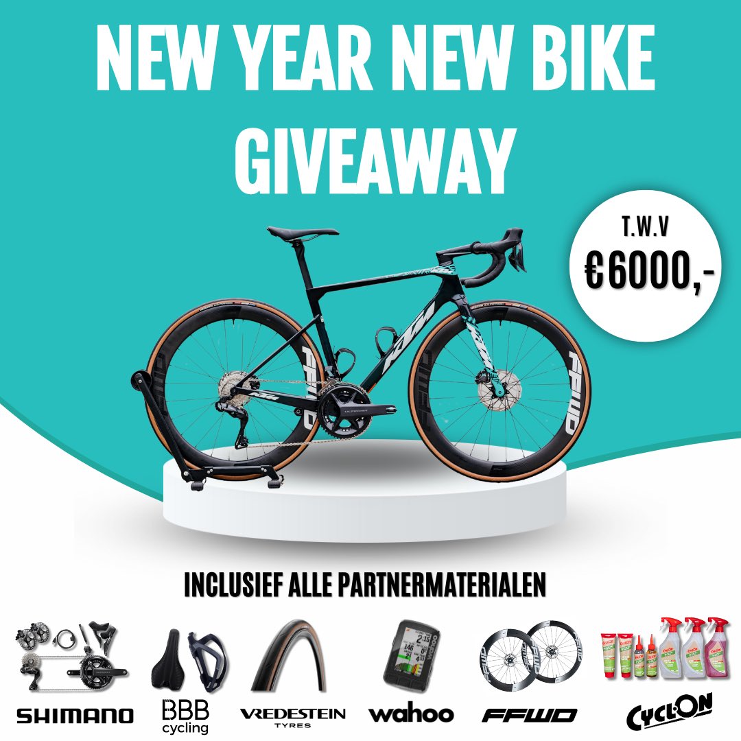 GIVEAWAY🔥 In samenwerking met onze partners @ShimanoBenelux , @BBBcycling , Vredestein Cycling, Wahoo Benelux, @FFWDwheels en CyclOn verloten wij een KTM Revelator Alto Master (framemaat naar keuze) inclusief alle partnermaterialen🚀 Schrijf je in! 👉🏼 upvir.al/154704/KTMWina…