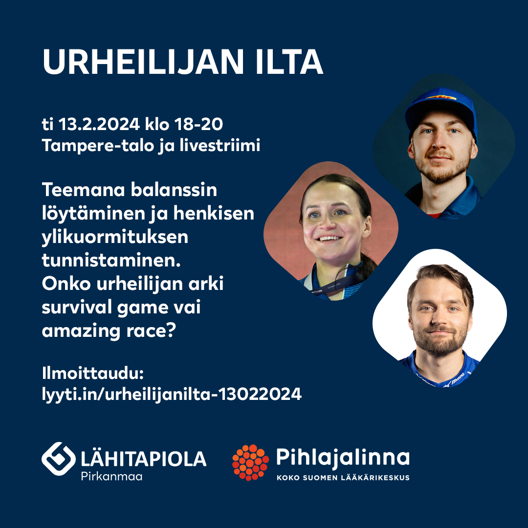 ⭐LähiTapiola Pirkanmaa ja Pihlajalinna järjestävät yhteistyössä Urheilijan illan ti 13.2. klo 18-20. Tapahtuma järjestetään Tampere-talossa ja striimattuna. Tarkempi ohjelma ja ilmoittautumiset tapahtumaan linkin kautta: lyyti.in/urheilijanilta…