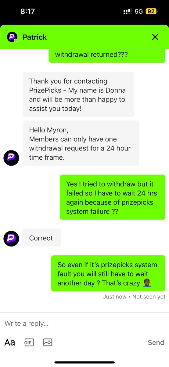 i_Testifyy's tweet photo. @PrizePicks it’s crazy we still have to wait another day to withdraw ours funds when it’s your system fault, like at this point the platform is no good https://t.co/hP7cifj3Hb