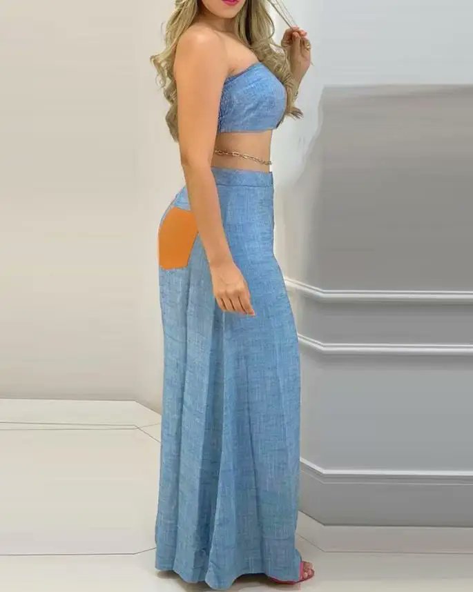 Rupertbrook47's tweet photo. Top On Sale Product Recommendations!;Two Piece Sets Womens Outifits Summer Fashion Colorblock Bandeau Sleeveless Shirring Crop Top &amp; Casual Wide Leg Long Pants Set;Original price: PKR 3563.27;Now price: PKR 2743.77;Click&amp;Buy: https://t.co/JdeeSsvggu https://t.co/Bq5jy3JShq
