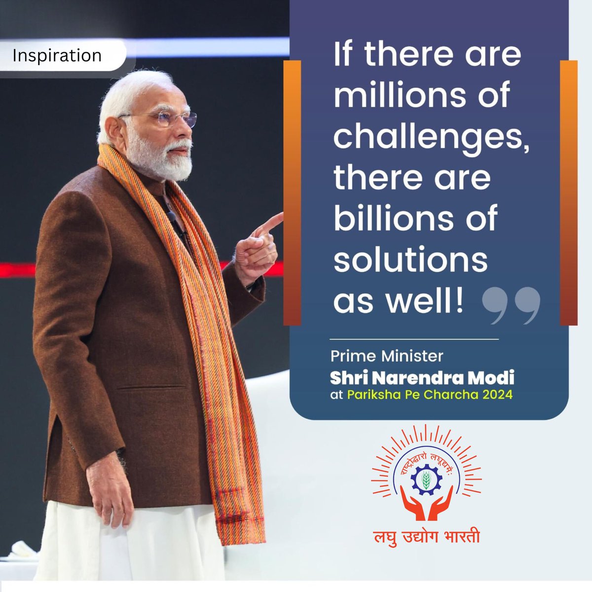 Facing millions of challenges, yet our Prime Minister @narendramodi ji reminds us that there are billions of solutions available. A perspective that fuels hope and resilience. 🌐 #NarendraModi #SolutionsOverChallenges @lubindia