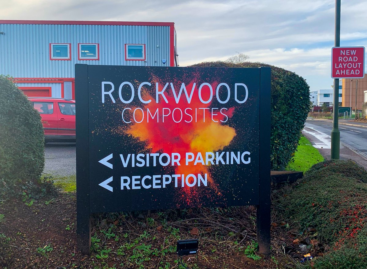 We are taking a trip down memory lane with <a href="/RockwoodComp/">Rockwood Composites Ltd</a>  external signs following relocation to Paignton! 📍 

This project included! ⤵️
- Two Wrapped ACM Tray Signs with Sub Frames 
- Wrapped Acrylic Prints complete with Locators 
- Two Directional Signs on Posts