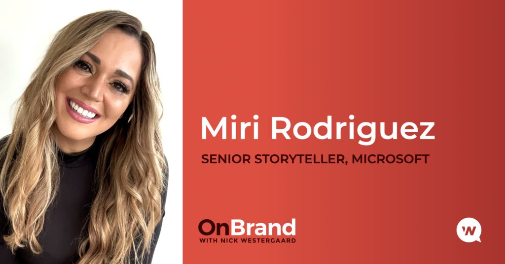 Nick Westergaard (@nickwestergaard) on Twitter photo NEW #OnBrandPodcast - Brand Storytelling at Microsoft with Miri Rodriguez <a href="/MiriRod/">Miri Rodriguez</a>. buff.ly/3OnhS6S NEW #OnBrandPodcast - Brand Storytelling at Microsoft with Miri Rodriguez <a href="/MiriRod/">Miri Rodriguez</a>. buff.ly/3OnhS6S