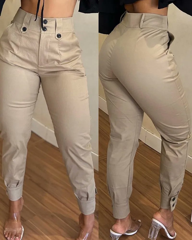 Rupertbrook47's tweet photo. Top On Sale Product Recommendations!;Women Pencil Ankle Length Pants Khaki High Waist Buttoned Pocket Design Cargo Pants Summer Spring Casual Trousers;Original price: PKR 2422.13;Now price: PKR 1938.26;Click&amp;Buy: https://t.co/cL6UK0Alua https://t.co/syE6Zree9m