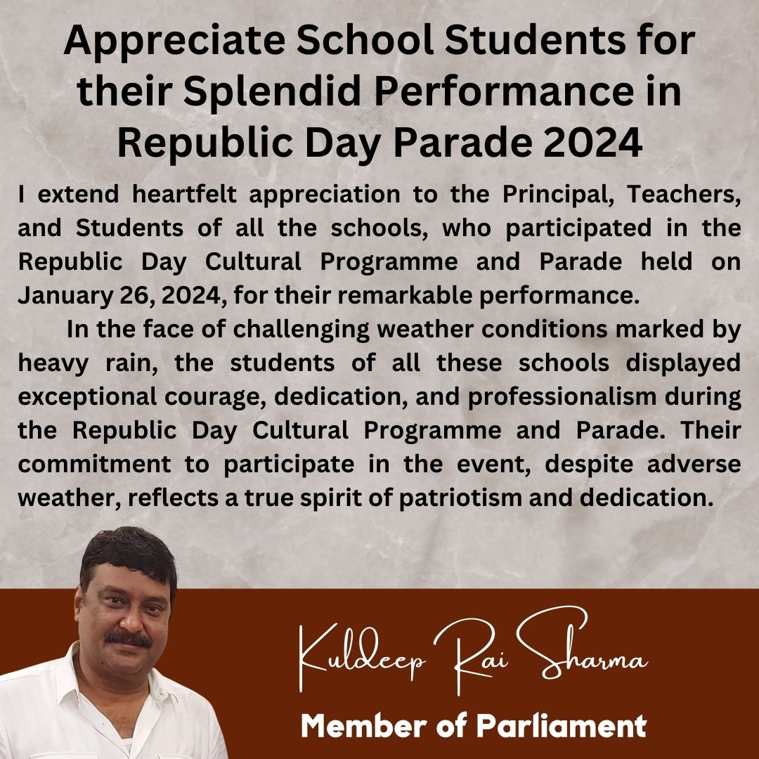 I Appreciate school students for their Splendid performance in Republic Day Parade 2024 #Andaman