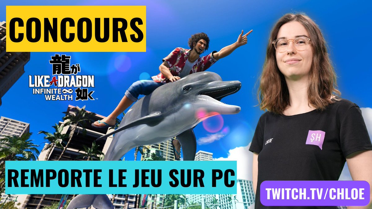 Chloe_Twitch's tweet image. 🎁CONCOURS🎁

Tente de remporter le jeu Like A Dragon: Infinite Wealth sur PC 🔥

Pour participer :

1⃣Follow @Chloe_Twitch et @HelloGuillotine 
2⃣Tag 1 personne en commentaire
3⃣RT

TAS: 05/02