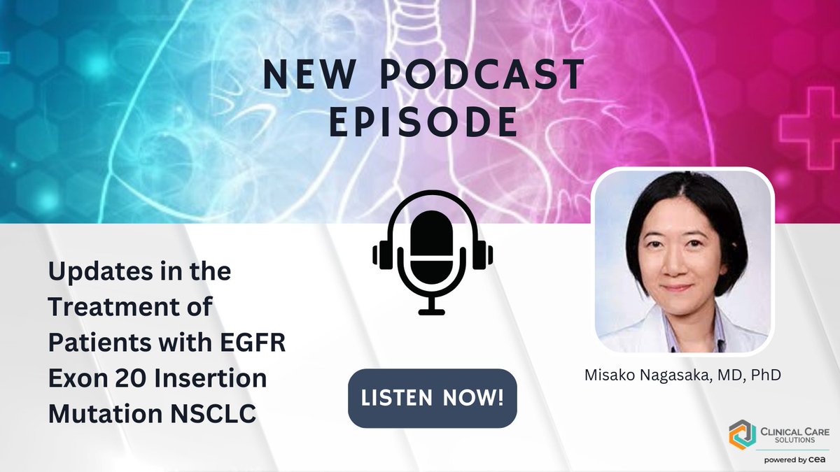 10-minute #podcast - Gain insight into current and emerging data for treating EGFR Exon 20 Insertion Mutation Non-Small Cell Lung Cancer, including updates from ESMO 2023. bit.ly/3RmKVcO #oncology #NSCLC