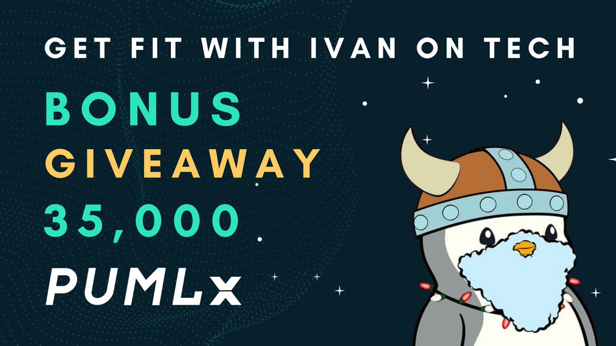 🎉 35,000 $PUMLx Bonus Giveaway 🎉

To celebrate 400Million Steps logged with the Get Fit <a href="/IvanOnTech/">Ivan on Tech 🍳📈💰</a> January Challenge, we are giving away a massive  35,000 $PUMLx - Enter Now 

gleam.io/jw3RP/get-fit-…
