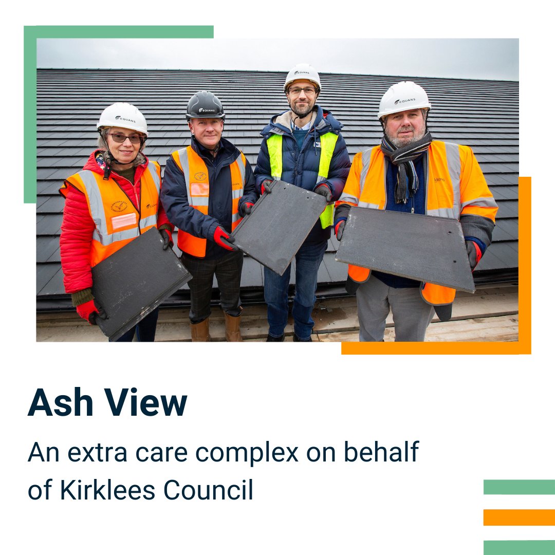 EQUANS_UK's tweet image. We were pleased to welcome representatives from @KirkleesCouncil to help fit the remaining roof tiles on Ash View extra care apartment complex 🏢 

#ExtraCare #EmpoweringTransitions