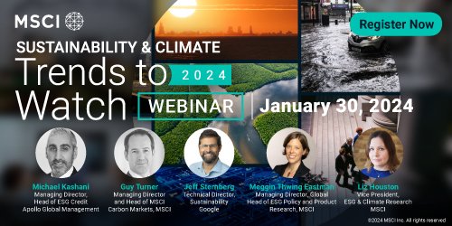 Don't miss our webinar on #SustainabilityClimateTrendstoWatch2024 that will take place tomorrow. Register now to save yourself a virtual seat:  info.msci.com/l/36252/2023-1…