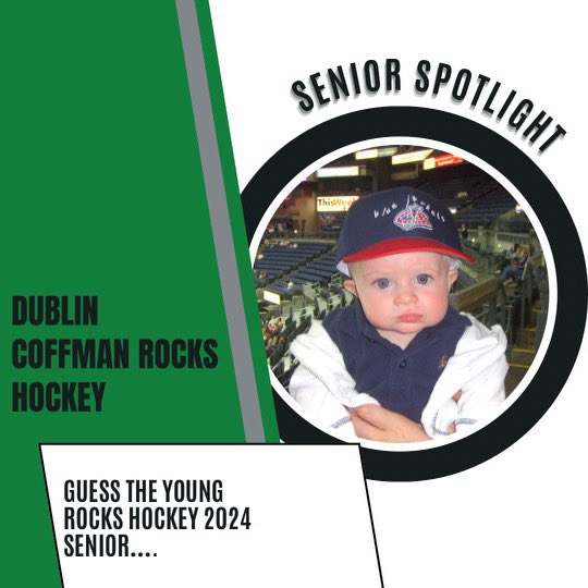 It’s Rocks hockey Senior week?  Can you guess this cute hockey fan who is now a graduating senior?