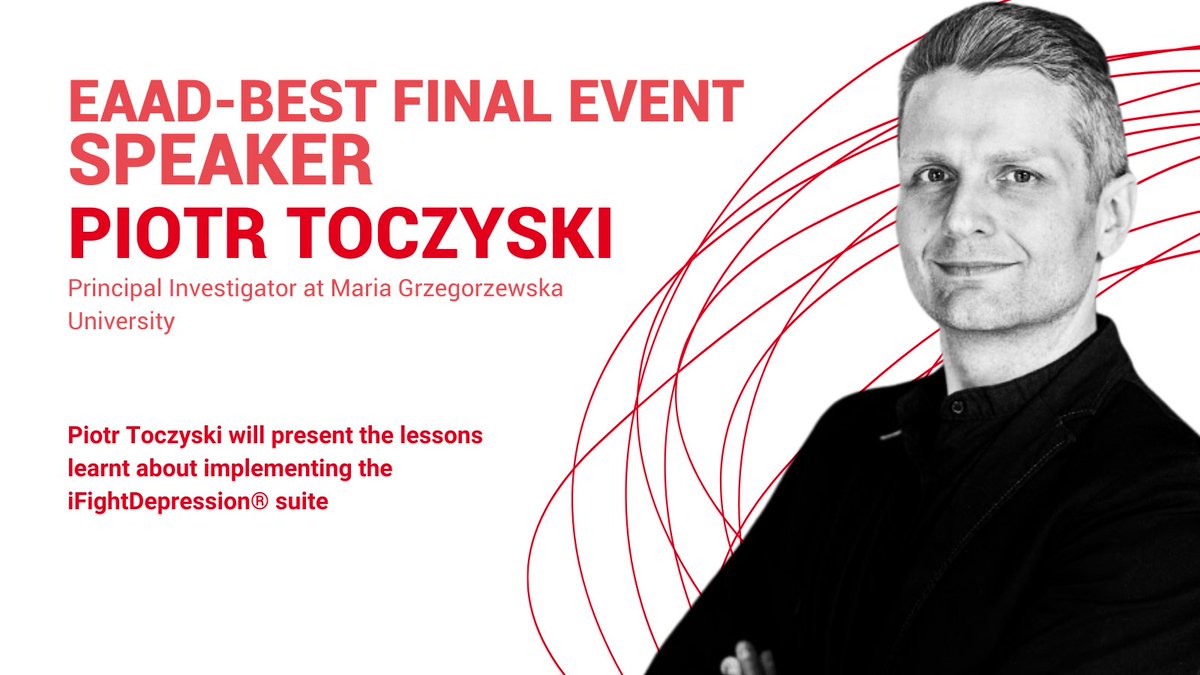 EAAD-Best (@eaad_best) on Twitter photo Piotr Toczyski - Principal Investigator at Maria Grzegorzewska University will present the lessons learnt about implementing the iFightDepression® suite.
Join us in person! Register here: eaad-best.eu/final-event/
<a href="/EU_HaDEA/">HaDEA</a> <a href="/EU_Health/">EU One Health</a> Piotr Toczyski - Principal Investigator at Maria Grzegorzewska University will present the lessons learnt about implementing the iFightDepression® suite.
Join us in person! Register here: eaad-best.eu/final-event/
<a href="/EU_HaDEA/">HaDEA</a> <a href="/EU_Health/">EU One Health</a>