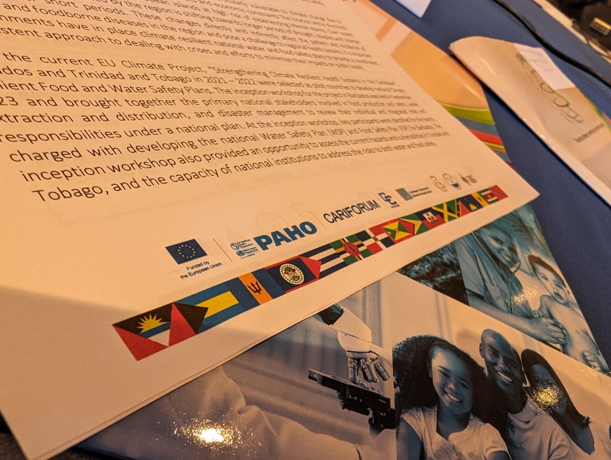 #Barbados is working on #Climatechange Resilient Food &amp; Water Plan. <a href="/PAHOCaribbean/">PAHO-WHO Caribbean</a> and <a href="/CARPHA1/">Caribbean Public Health Agency (CARPHA)</a> are engaging with the government, thanks to <a href="/EU_Commission/">European Commission</a> support. The plans will be validated with a variety of agencies in the workshop this week. <a href="/gisbarbados/">gisbarbados</a>