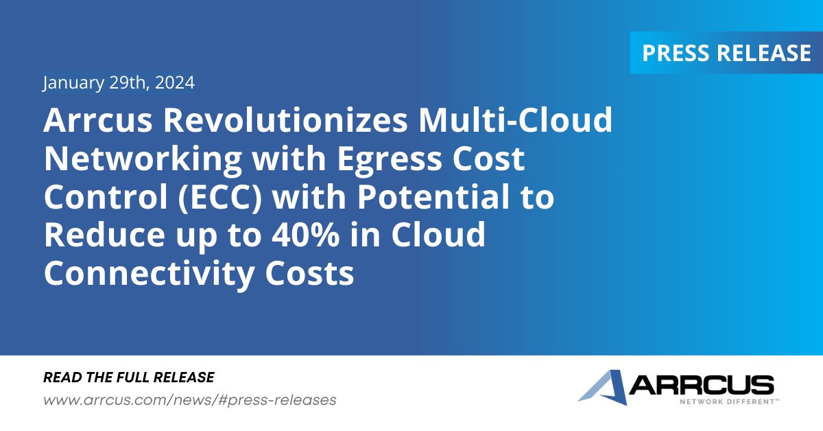 arrcusinc's tweet photo. 🚀Arrcus is proud to announce its latest innovation!
Introducing Egress Cost Control (ECC), a groundbreaking addition to our #FlexMCN multicloud solution. ECC leverages routing policies to optimization cloud cost across entry and exit points.

Learn more: https://t.co/n7w7T9Nogi https://t.co/EPrFky7VG1