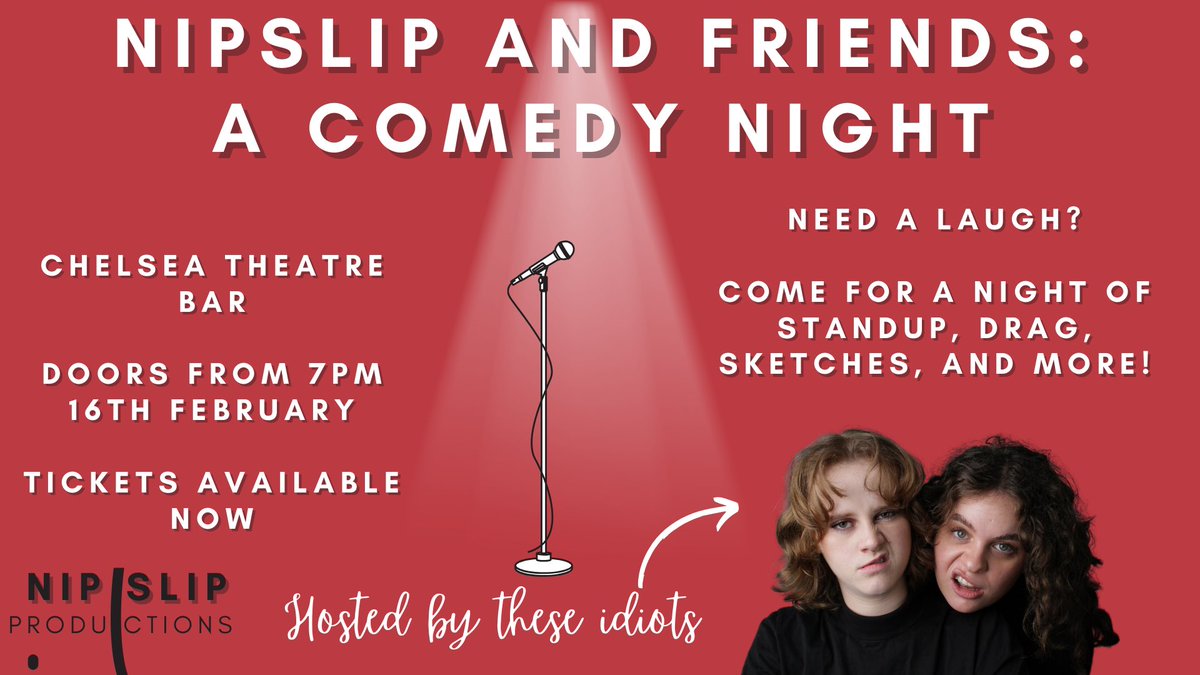 NipslipProd's tweet photo. NEED A LAUGH? WE CAN HELP ✨ We had so much fun on Friday, WE’RE DOING IT AGAIN 🤩 16th Feb, tickets available now (link in bio), don’t miss out!! 💜 https://t.co/YRDokxRi6L