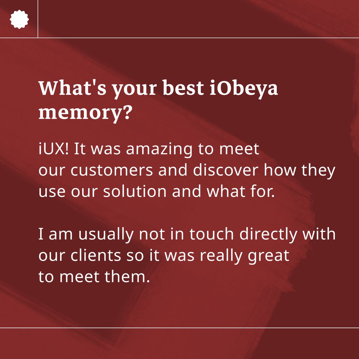 iObeya's tweet photo. 👋 Happy Meet the iObeyan Monday! This week's featured colleague is Nathalie from our marketing department.
#WeAreiObeya https://t.co/iFbZVk8jnr