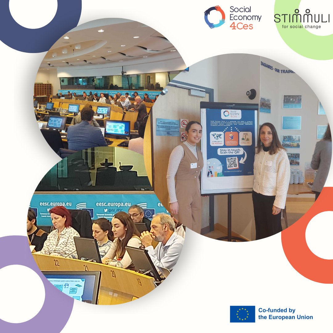 📣Happening right now 🤝Stimmuli at  at the final event of the #SE4CEs project, which is taking place at the European Economic and Social Committee in Brussels
👥 Join us in exploring the future of Social Economy Education #EESC #erasumsplus