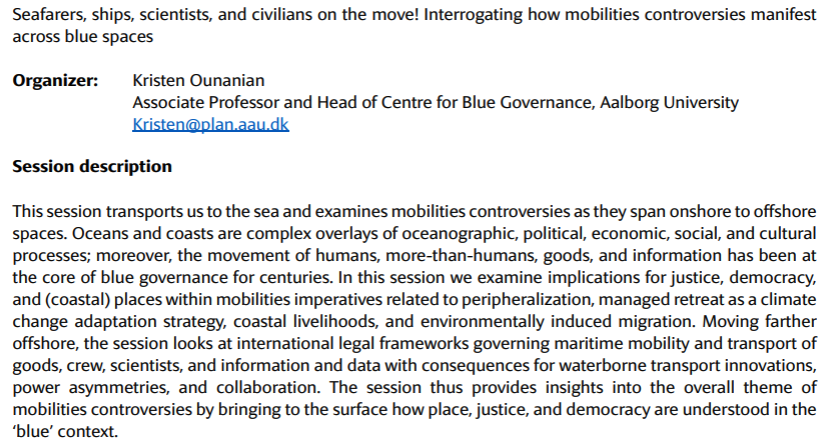 Hej #MarSocSci join us in #Aalborg #DK for the C-MUS 2024 conference '#Mobilities Controversies: Place, #Justice, Democracy' in @bluegovernance's panel, Seafarers, ships, scientists, and civilians on the move! Interrogating how mobilities controversies manifest across blue spaces