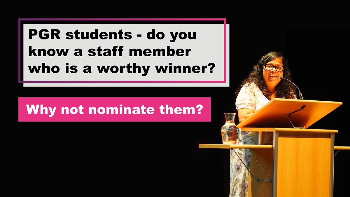 PGR students, do you know a member of staff <a href="/Uni_of_Essex/">University of Essex</a> who has gone above and beyond to create an inspirational &amp; supportive research environment? Why not nominate them for an award to show your appreciation? 🏆🤩See how here; essex.ac.uk/student/postgr… <a href="/psych_jess/">Dr Jessica Dawson</a>