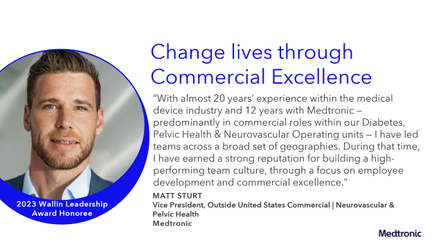 Extraordinary, award-winning colleagues like Matt inspire me as they support our Mission through Commercial Excellence to alleviate pain, restore health and extend life. Join us. #CareersThatChangeLives #MedtronicEmployee bit.ly/3OlxE28