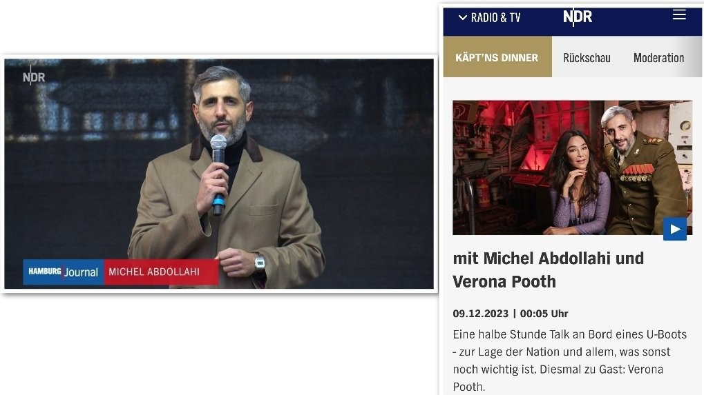 Der vom NDR bei der 'Demo gegen Rechts' in Hamburg gezeigte Redner hat eine Talkshow im Staatsfunk NDR.
#GEZAbschaffenSofort
