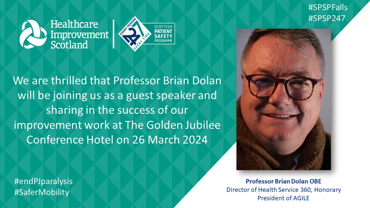 We are delighted that the inspirational @BrianwDolan will be joining us in person as guest speaker at the SPSP Acute Adult Collaborative Celebration Event on 26 March 2024. If you haven’t already signed up, click here for more information: bit.ly/3TlQ8mI #spsp247