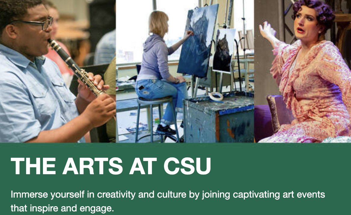 #CSU has many ARTS opps for students, &amp; fantastic programming 4 the public to enjoy as patrons. The city is truly our stage! Check it out > artscievents.csuohio.edu/campaign/view/…
@cle_state <a href="/CSUArtsSciences/">CSU College of Arts & Sciences</a> <a href="/CSUCAB/">CSU CAB</a> <a href="/CSU_Vikings/">CSU Alumni</a> <a href="/CSUYoungAlumni/">Cleveland State Young Alumni</a> <a href="/PSQDistrict/">Playhouse Square</a> <a href="/playhousesquare/">Playhouse Square</a> #EngagedLearning
