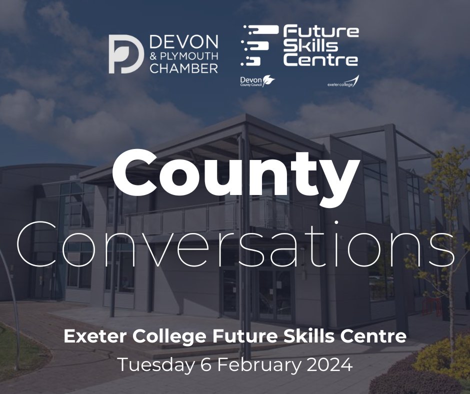 Chamber_Devon's tweet photo. Last chance to register for our #CountyConversations event on Tuesday 6 February, when we'll be returning to @FSCExeter to enjoy fantastic networking facilities, tasty food and drinks and some superb guest speakers 👇🏼

https://t.co/fe2GLqXbAi

#connectgrowsucceed https://t.co/eDKuiPmdSr