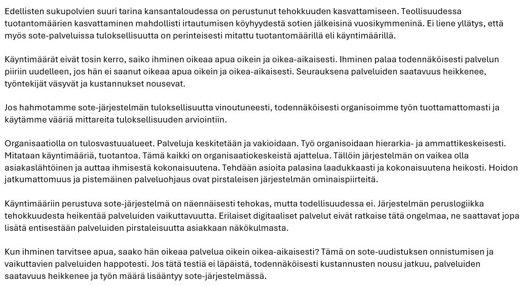 Tarjosin oheista tekstiä Hesarin mielipideosastolle tuloksetta. Julkaisen tekstin täällä, koska aihe on mielestäni tärkeä.