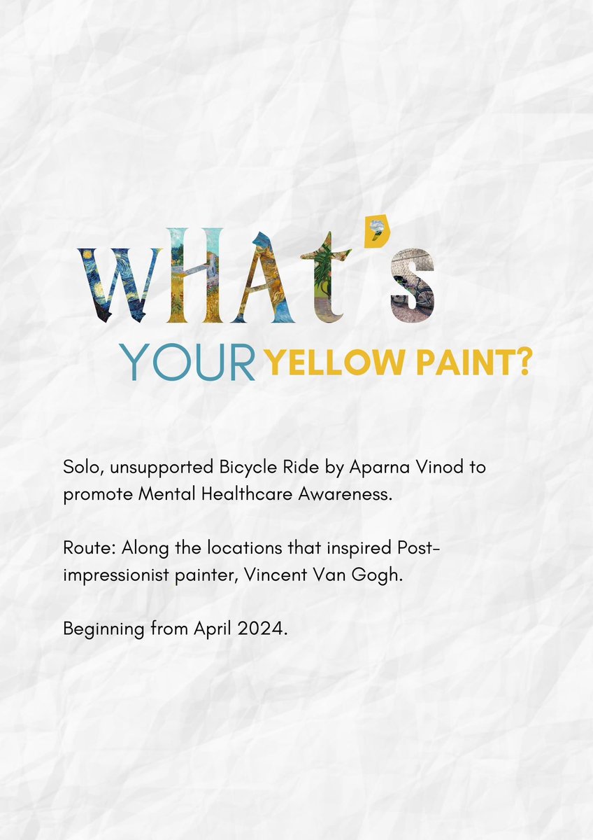 Opinions may not make a difference, but actions do. What’s that thing which makes you feel motivated, geared up for more fun, adventure and happiness? What’s your yellow paint? <a href="/pedalandtring/">Vijay Malhotra</a> @MichielvZuijlen <a href="/samgerrits/">Sam Gerrits</a> <a href="/svembu/">Sridhar Vembu</a> <a href="/andoos23/">Anand Padmanabhan</a> <a href="/crownvin/">Crown Cinemas</a> <a href="/Dutchreviewing/">DutchReview</a>