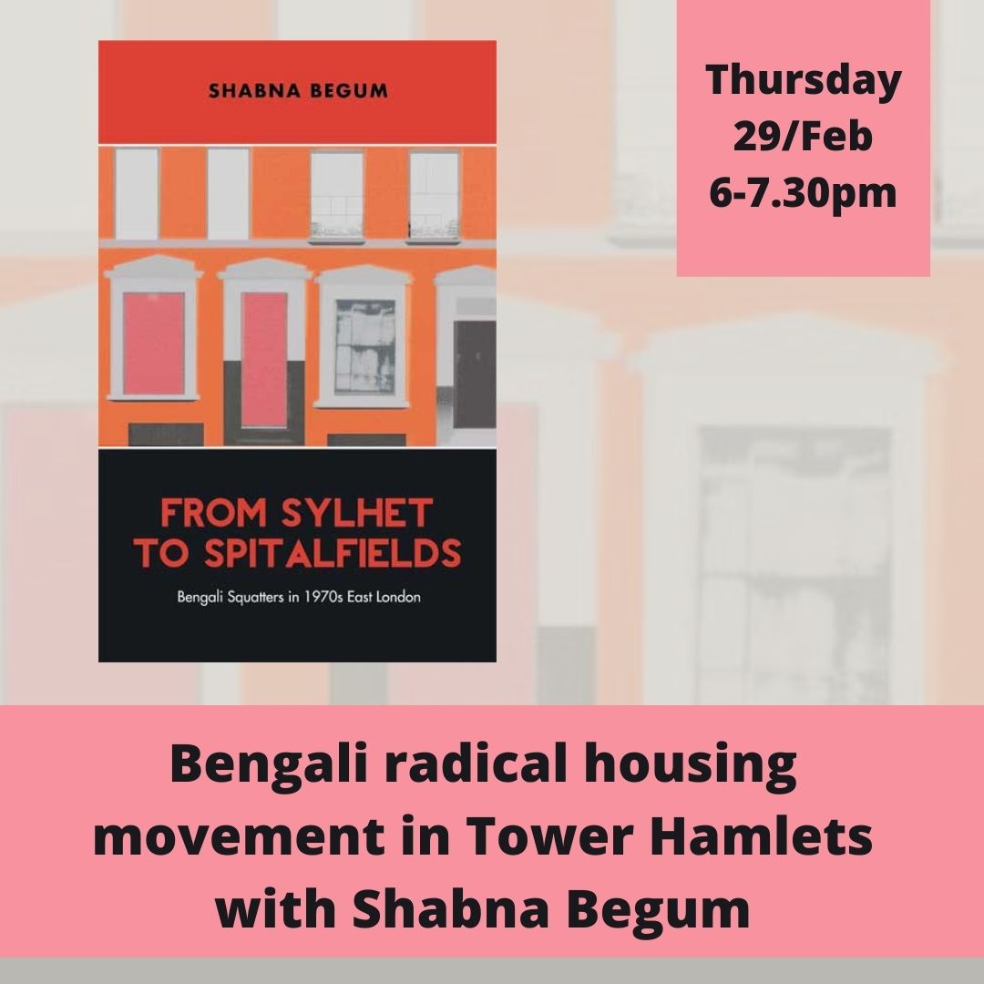 Upcoming events to coincide with current exhibition Brick Lane 1978: The Turning Point

17 Feb 2-4pm: 
Resistance in the archive with Nijjor Manush and MayDay Rooms

29 Feb 6-7.30pm:
Bengali radical housing movement in Tower Hamlets with Shabna Begum 

🎟️  orlo.uk/HoXO0