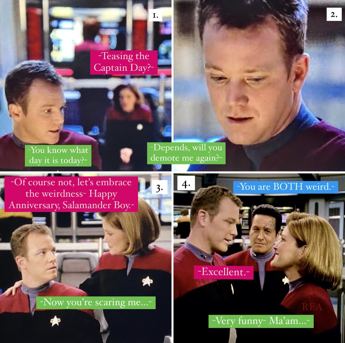 RebeccaEAI1307's tweet photo. Happy #TresholdDay to everybody celebrating 🥴🦎🦎🦎🖖 #TrekTwitter #StarTrekVoyager #StarTrek https://t.co/oRKMkBDQd4