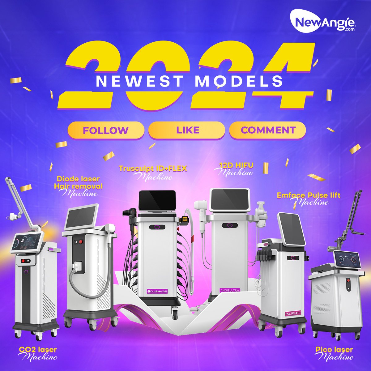 newangiemed's tweet photo. 📷New machine, new function, new future
👏Contact us to get the latest machines
#newangie #laserhairremovalmachine
#hifumachine #spa #clinic#beautymachinesupplier https://t.co/63RKJwy42f