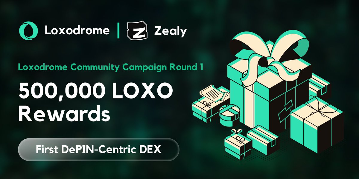 Calling all DeFi enthusiasts and Loxodrome supporters! 🚀

Join the Loxodrome Zealy Community Campaign Round 1 and spread the word about the pioneering DePIN-Focused Dex on IoTeX. 

Earn your share of 500,000 LOXO/veLOXO rewards by completing tasks and reaching milestones in
