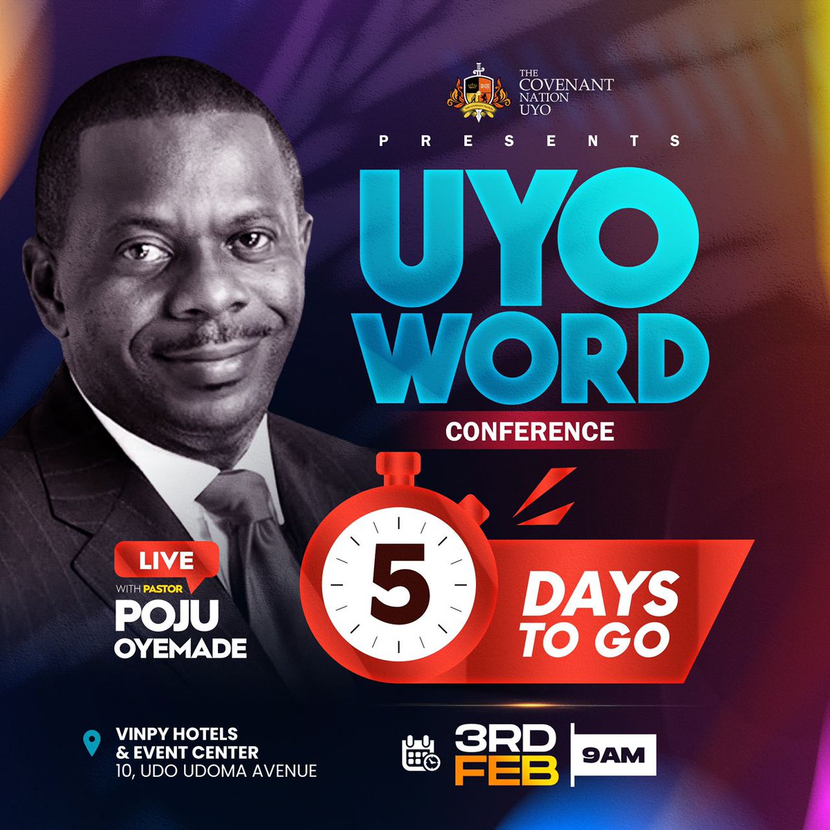 Uyo in 5 days.