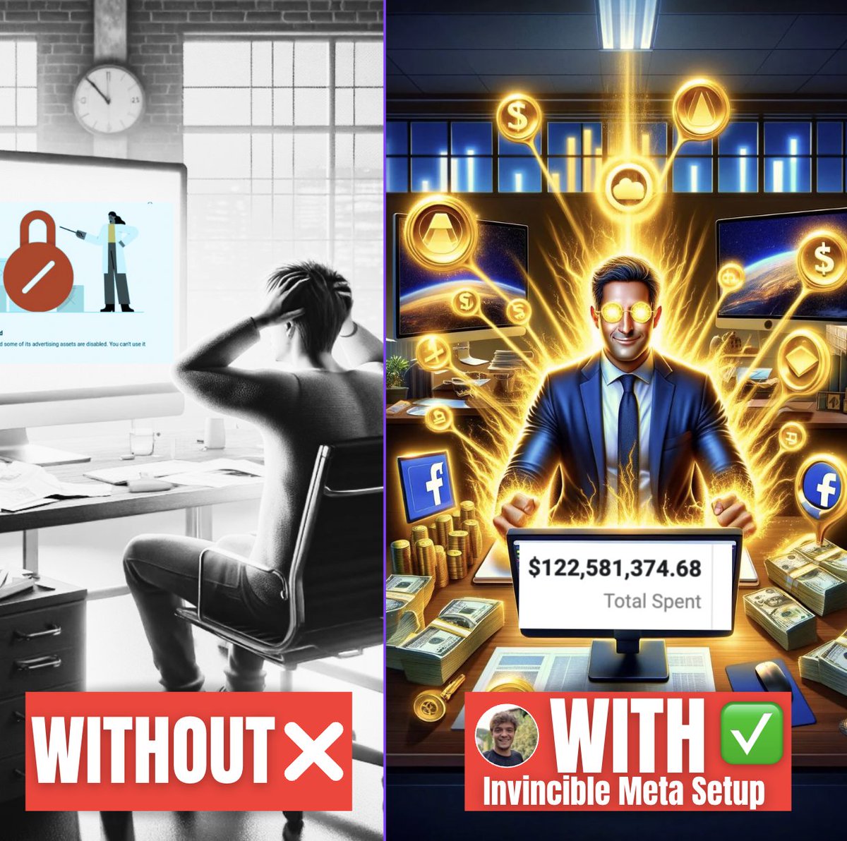 maxfbsolution's tweet image. This is what happens when you're equipped with our Invincible Meta Profile Setup 😉 #MediaBuying #Meta