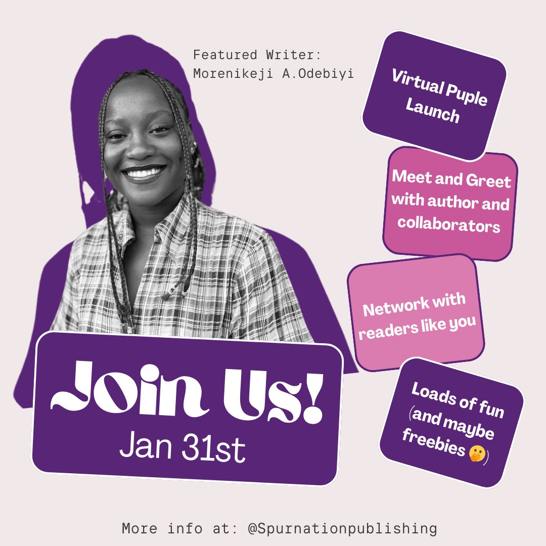 MayowaAdebobola's tweet photo. Purple fever's spreading fast!  In just 2 days, the streets will be chanting verses &amp; rocking stanzas. But first, a round of applause for the "Purple" collaborators!

They brought the heat with their words &amp; we can't wait to share this poetry masterpiece on the world on the 31st https://t.co/jlB6GsbrVs