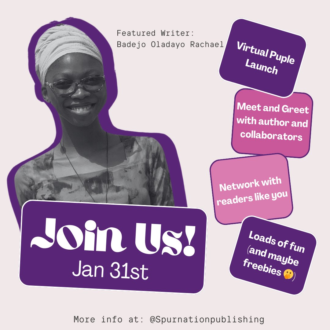 MayowaAdebobola's tweet photo. Purple fever's spreading fast!  In just 2 days, the streets will be chanting verses &amp; rocking stanzas. But first, a round of applause for the "Purple" collaborators!

They brought the heat with their words &amp; we can't wait to share this poetry masterpiece on the world on the 31st https://t.co/jlB6GsbrVs