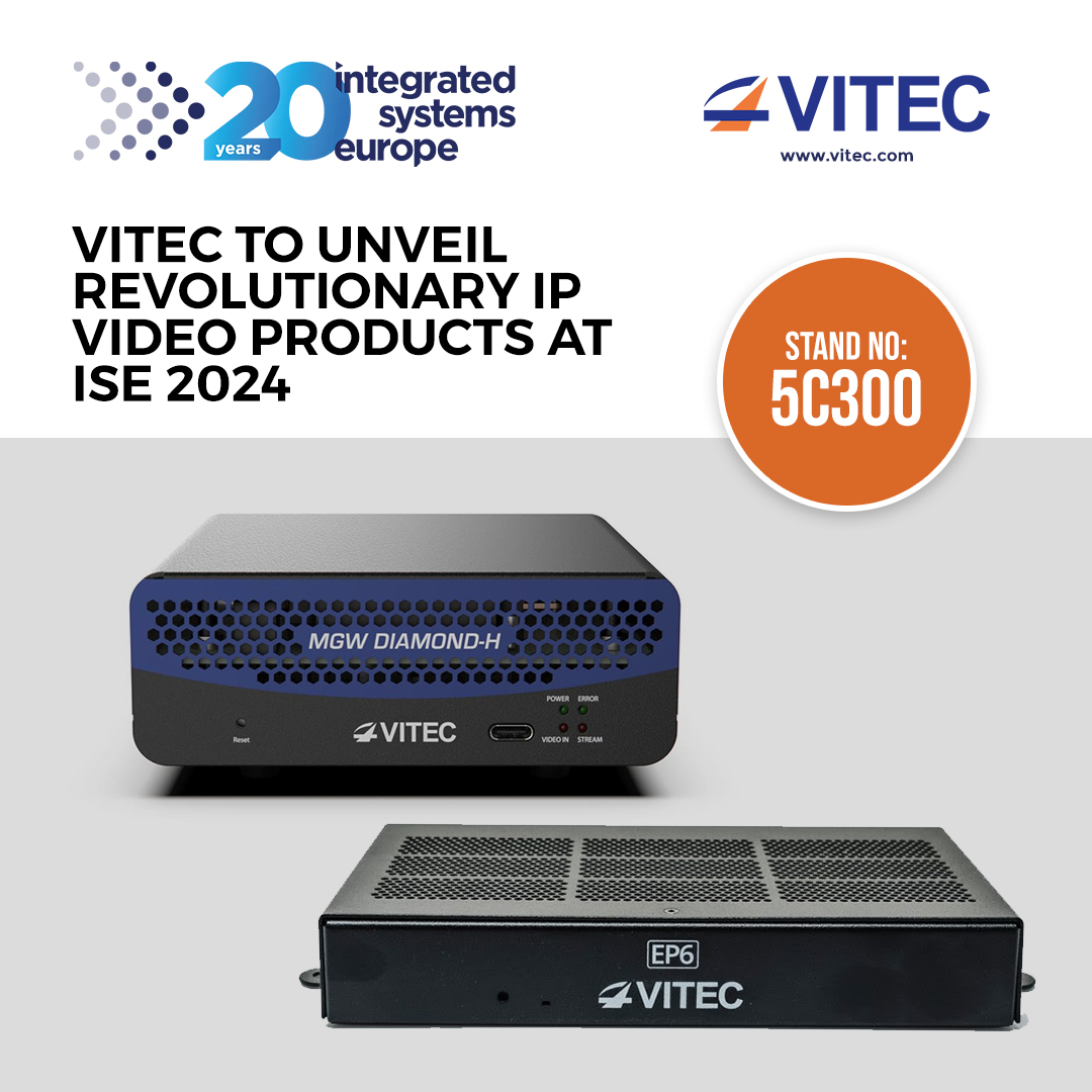 .@Vitec_MM set to showcase its latest innovations in #IPTV and video streaming at #ISE2024. Key highlights include the unveiling of the new VITEC EP6 IPTV end-point and the MGW Diamond-H 4K HDMI encoder, marking a significant leap in #DigitalSignage and video technology.
